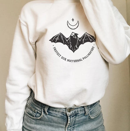 PROTECT OUR NIGHTLY PENDER Sweatshirt Lustiger Hoodie mit Mond- und Sterngrafik, 100 % Baumwolle, Protect Grunge Jumper, Zitat-Kunst-Outfits 