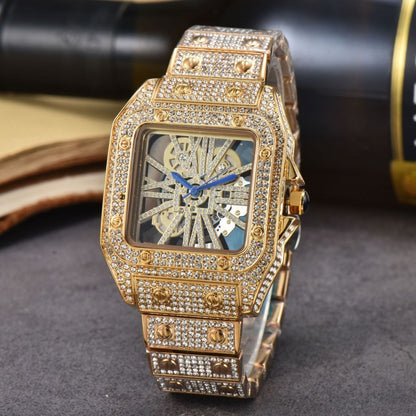 Reloj de mujer con correa de acero y diamantes de moda