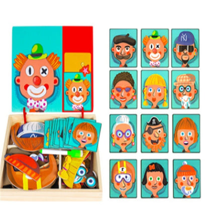 Rompecabezas magnético de madera para niños, caja de rompecabezas 3D con figuras de animales, tablero de dibujo y escritura, juguetes educativos de aprendizaje para niños. 