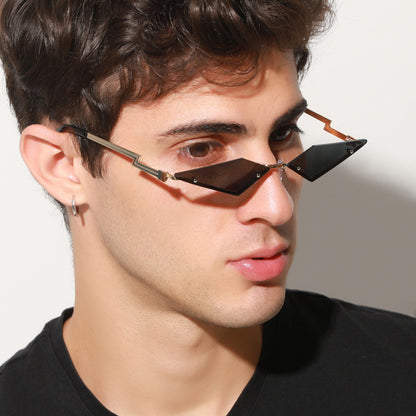 Modische randlose Sonnenbrille für Damen