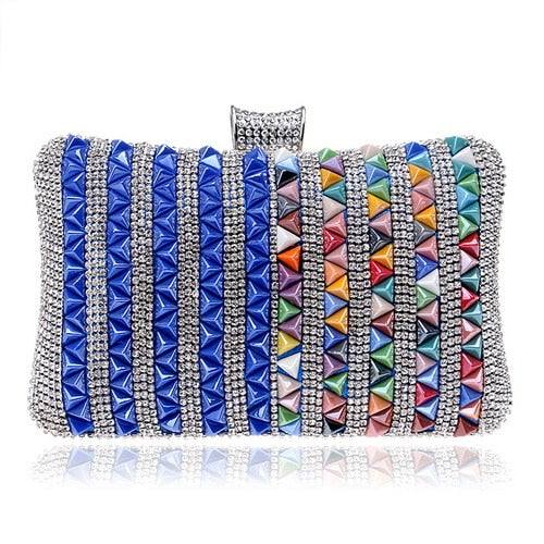Diamonds Metal Rhinestones Beading Clutch