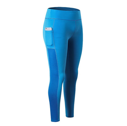 Pantalones de yoga para mujer con bolsillos, mallas deportivas sin costuras, de cintura alta, para fitness y correr.