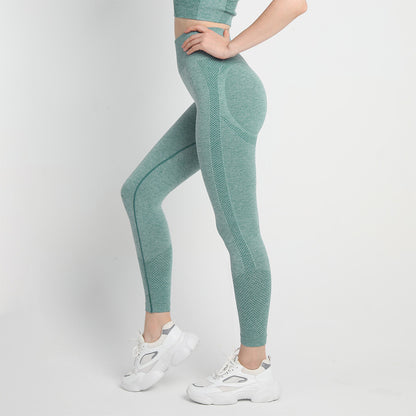 Nahtlose Punkte Pfirsich Hüfte Yoga Hosen Frauen
