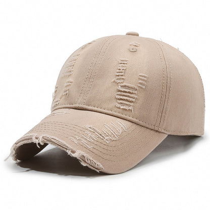 Gorra de béisbol vintage Street Hole para hombre, estilo vaquero antiguo lavado