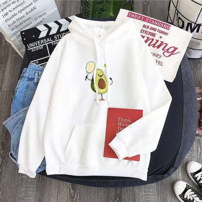 Sudadera con capucha y estampado de aguacate para pareja 