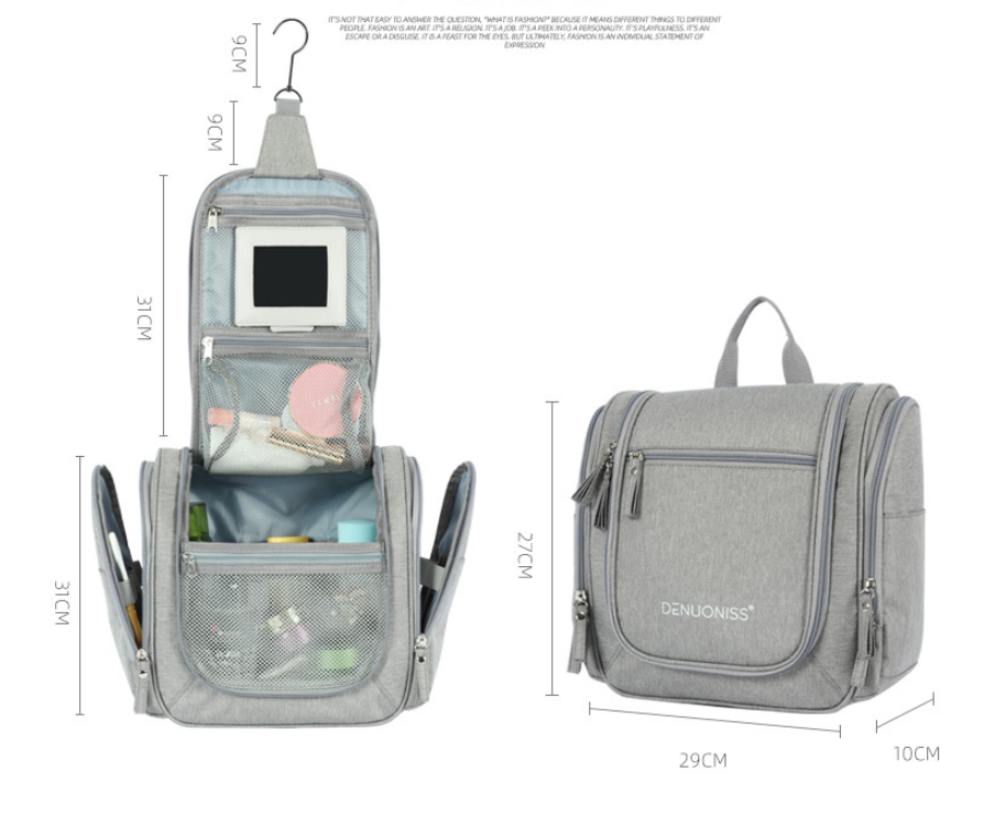 Women's travel toiletry bag with makeup mirror - BAGMODA