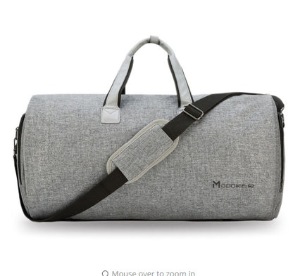 Bolsa de lona con correa y múltiples bolsillos