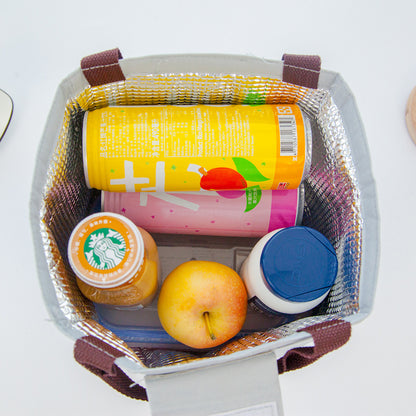 Bolsa de almuerzo portátil de aluminio impermeable, bolsa aislante con forma de flor y pájaro con dibujos animados, bolsa aislante para picnic