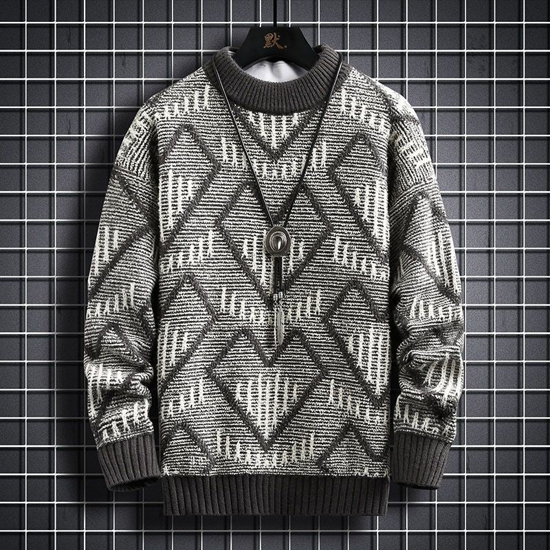Men's Polyester Warm Sweater In Winter