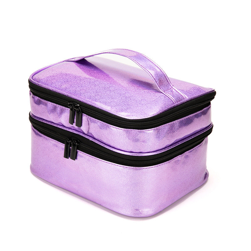 Portable Double-layer 30-cell Lined Portable Storage Bag