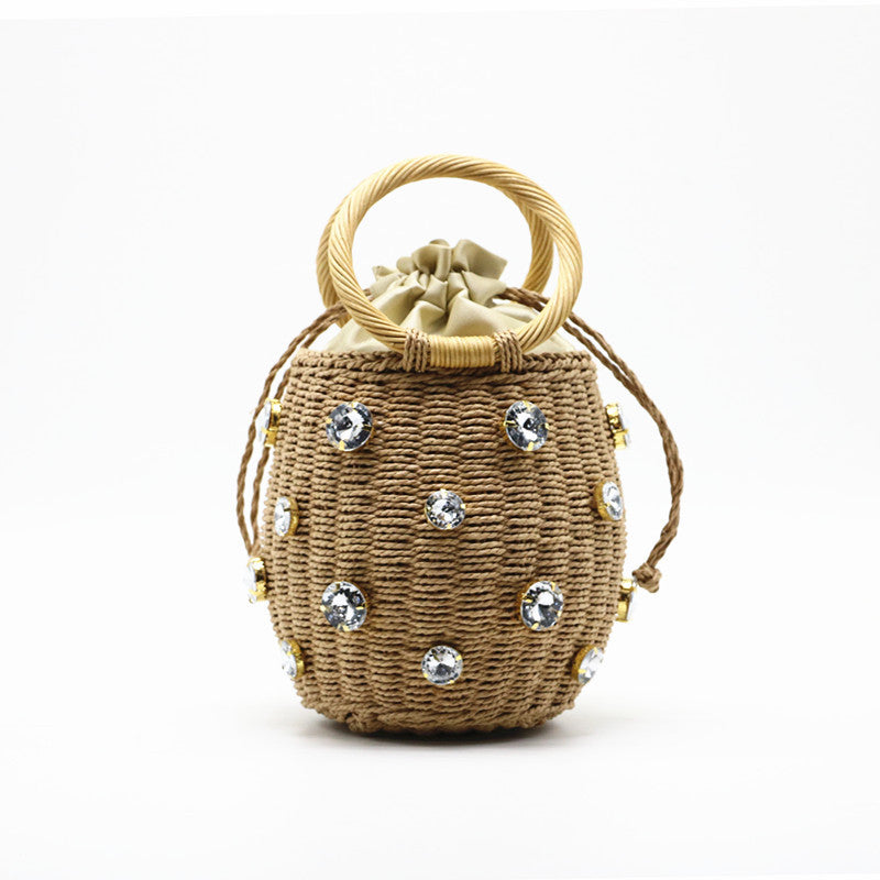 Diamond Straw Bag