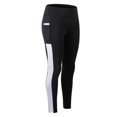 Pantalones de yoga para mujer con bolsillos, mallas deportivas sin costuras, de cintura alta, para fitness y correr.