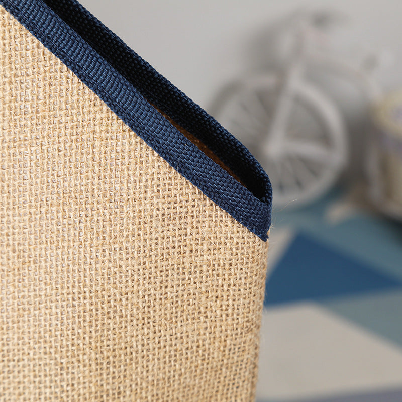 Super Large Beach Bag Waterproof Rubberized Coarse jute bag shopping portable linen bag