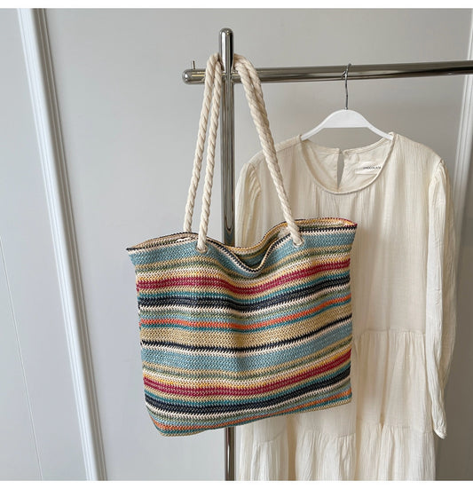 Straw Woven Large Capacity Shoulder Bag