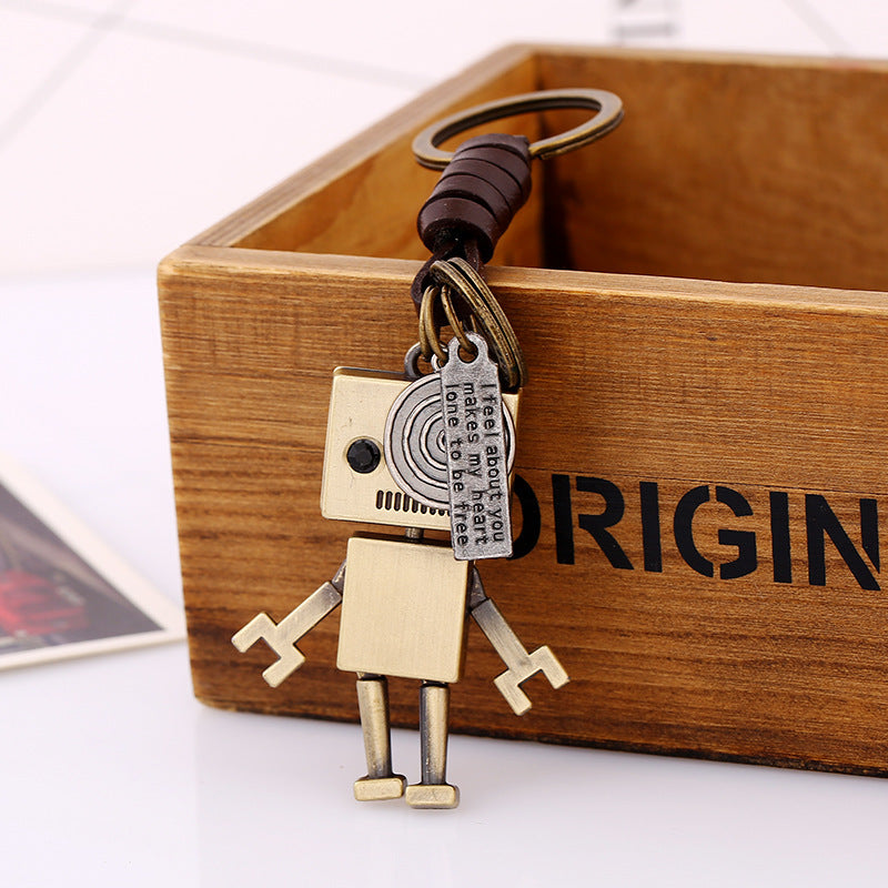 Bag pendant creative robot key chain