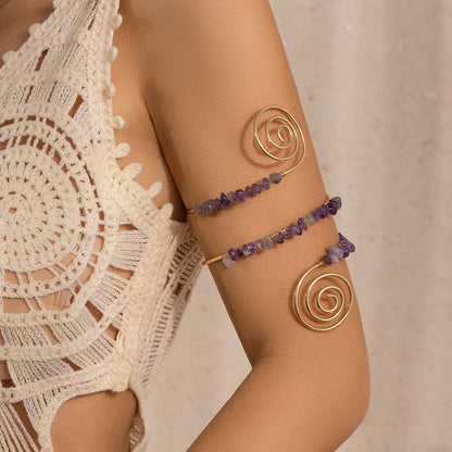 Pulsera con apertura de cuentas y anillo de grava