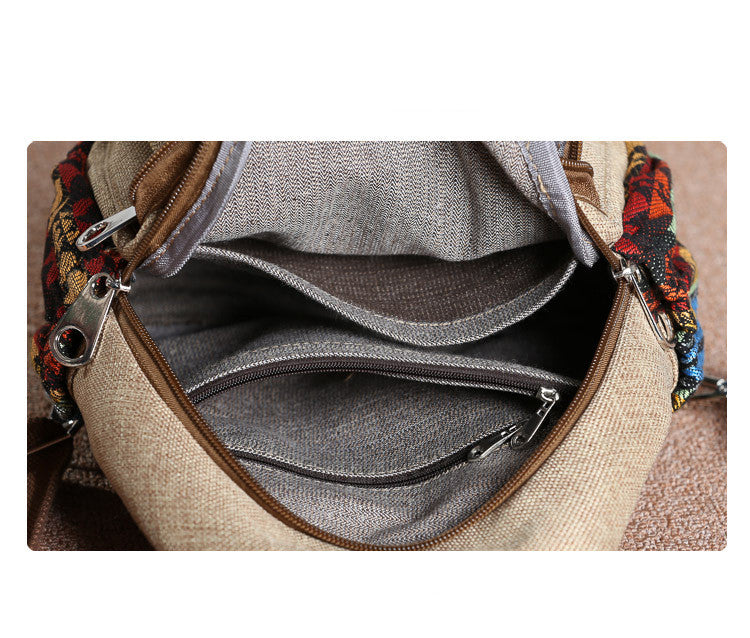 Canvas tassel backpack
