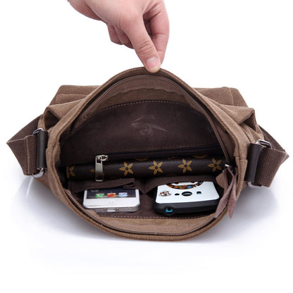 En nombre de una fábrica directa de lona casual, bolsos de hombro para hombres al aire libre y resistentes al viento al por mayor 