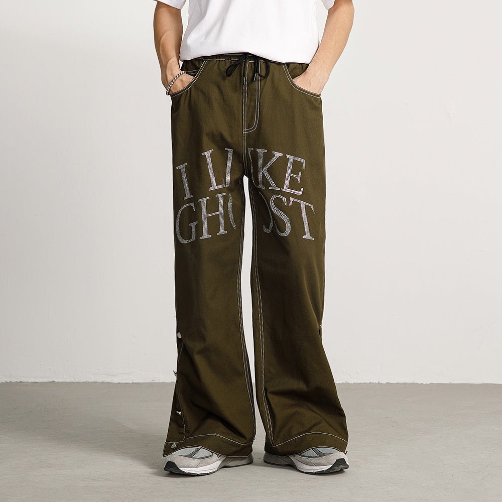 Retro Flared Trousers Men And Women Hip Hop Hipster Casual Pants - BAGMODA