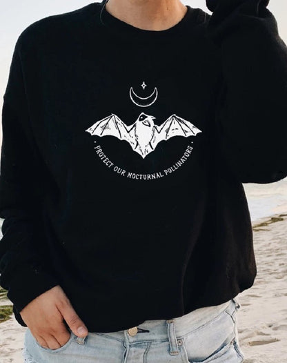 PROTECT OUR NIGHTLY PENDER Sweatshirt Lustiger Hoodie mit Mond- und Sterngrafik, 100 % Baumwolle, Protect Grunge Jumper, Zitat-Kunst-Outfits 