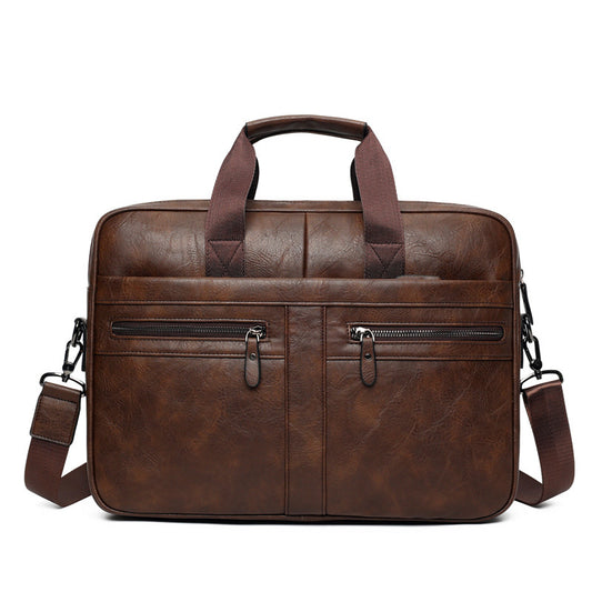 Retro Crazy Horse Pattern Briefcase