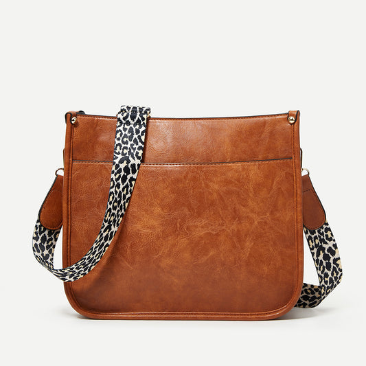 Bolso bandolera con estampado de leopardo y gran capacidad