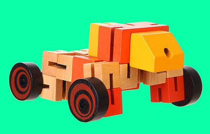 Roboterspielzeug aus Holz