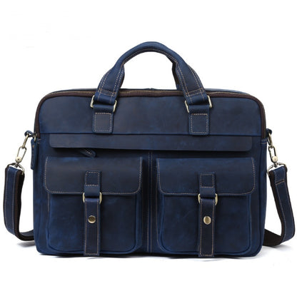 Bolsos genuinos para hombre, bolsos de negocios retro para hombre, maletín de piel de vaca, bolso oblicuo, bolso para portátil de 15,6 pulgadas