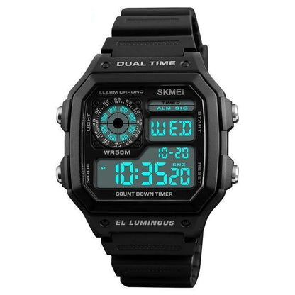 Reloj digital creativo de moda Skmei para hombre, reloj electrónico para deportes al aire libre, estudiante, impermeable, mesa luminosa
