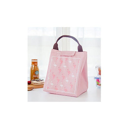 Bolsa de almuerzo portátil de aluminio impermeable, bolsa aislante con forma de flor y pájaro con dibujos animados, bolsa aislante para picnic