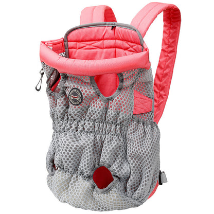 Mochila transportadora de mascotas para viajes al aire libre, de malla, transpirable, para el hombro