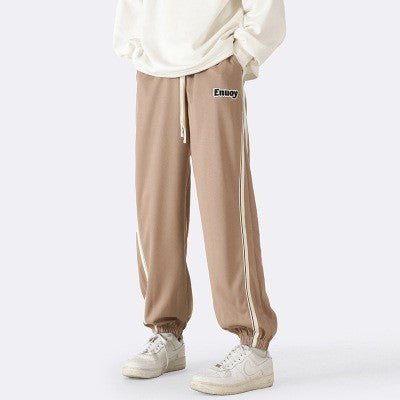 Striped Loose Tappered Casual Pants Men - BAGMODA
