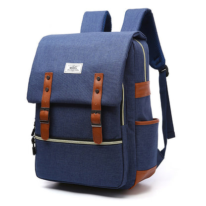 Vintage Männer Frauen Canvas Rucksäcke Schultaschen für Teenager Mädchen Laptop Rucksack mit USB-Lade Mode Reise 