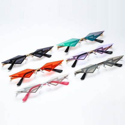 Modische randlose Sonnenbrille für Damen