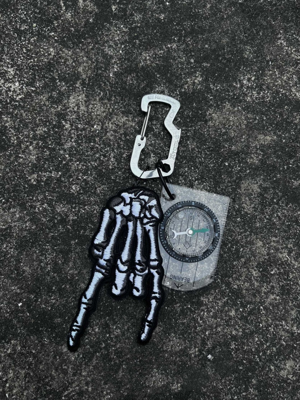 Keychain Accessories Climbing Button Carabiner Skull Pendant