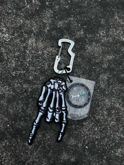 Schlüsselanhänger Zubehör Kletterknopf Karabiner Totenkopf Anhänger