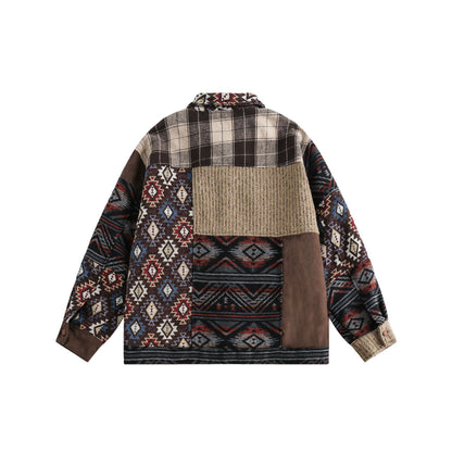 Chaqueta informal holgada con cuello polo para pareja
