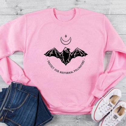 PROTECT OUR NIGHTLY PENDER Sweatshirt Lustiger Hoodie mit Mond- und Sterngrafik, 100 % Baumwolle, Protect Grunge Jumper, Zitat-Kunst-Outfits 