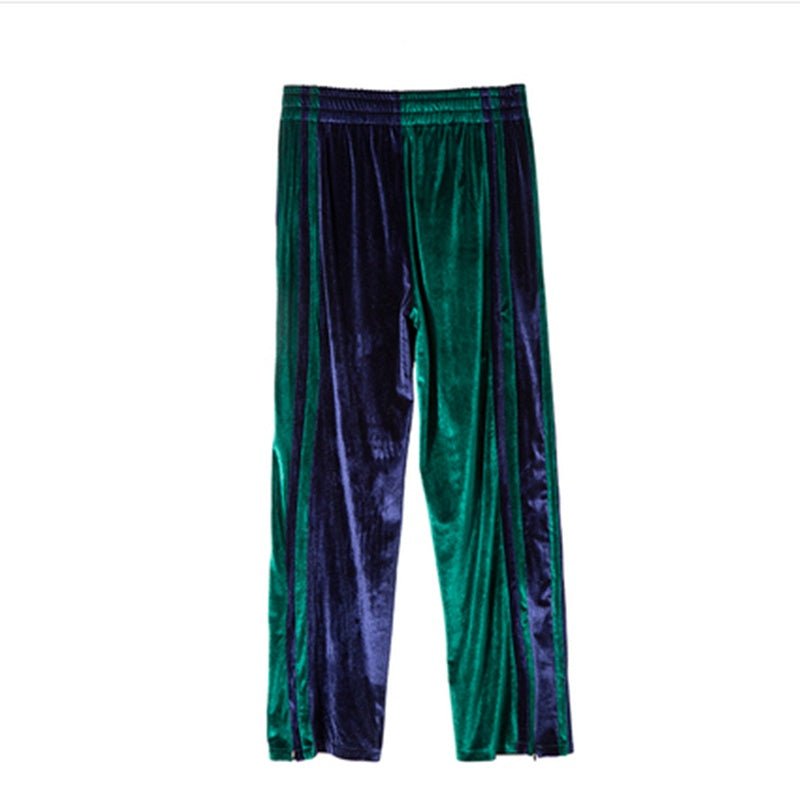 Velour Track Pants Men Women Hip Hop Fashionable Velvet Pan - BAGMODA