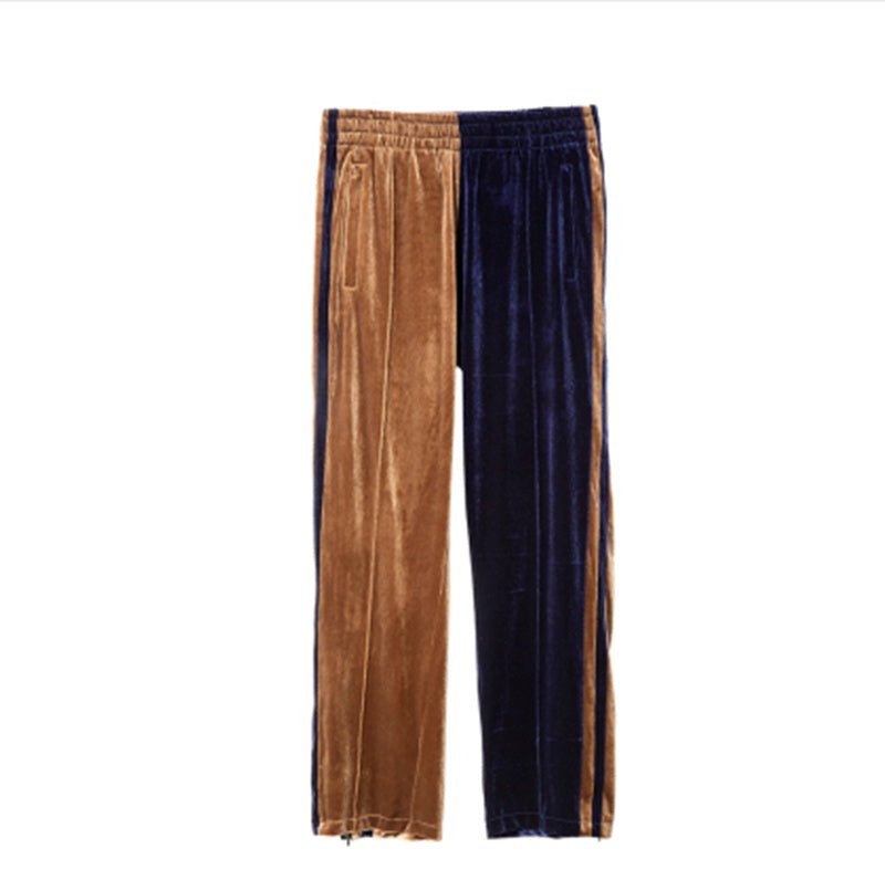 Velour Track Pants Men Women Hip Hop Fashionable Velvet Pan - BAGMODA