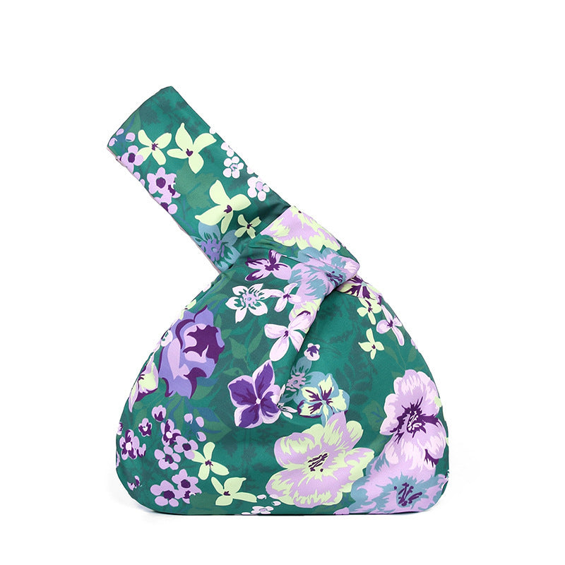 Japanese Mini Portable Knot Wrist Bag Women Top Handle Bag
