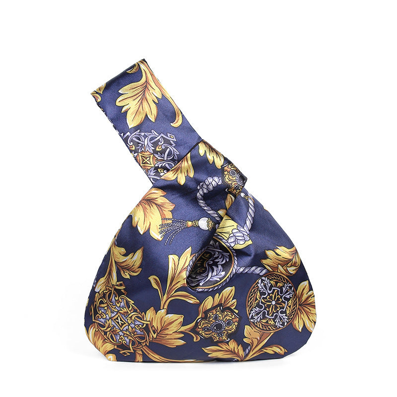 Japanese Mini Portable Knot Wrist Bag Women Top Handle Bag