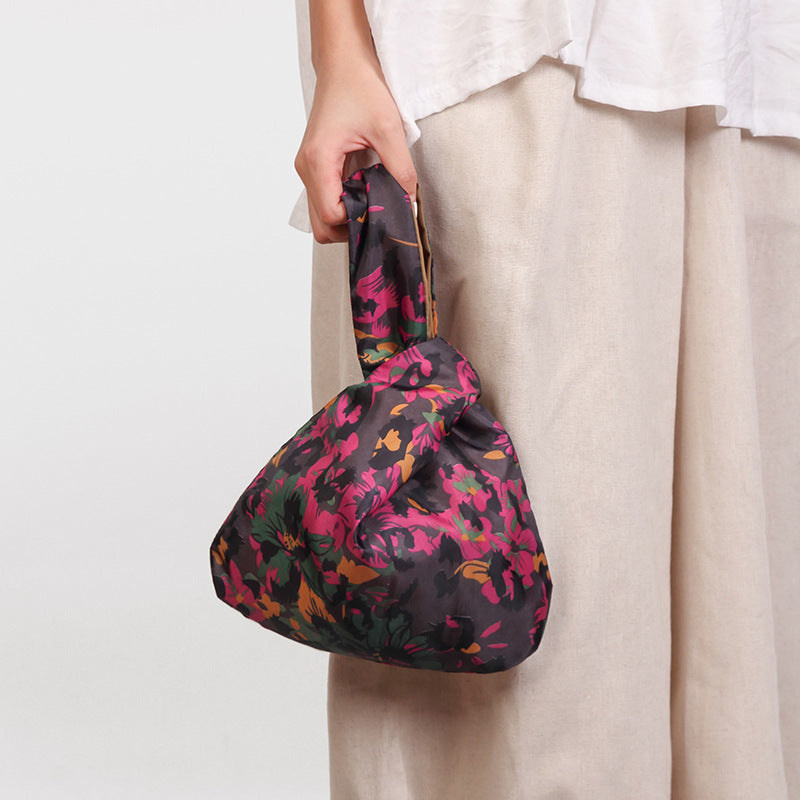 Japanese Mini Portable Knot Wrist Bag Women Top Handle Bag