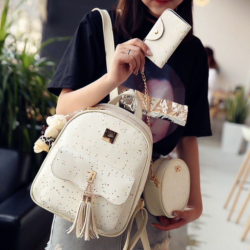 All-match Leisure Travel Tassel Backpack Women