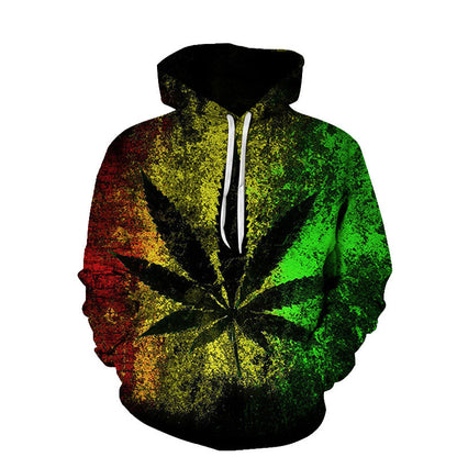 Sudaderas deportivas con capucha casuales para hombre y mujer con diseño de hojas de arce playeras