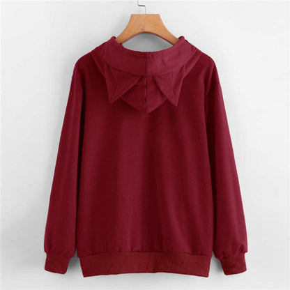 Sudadera de manga larga con capucha para mujer, top corto informal
