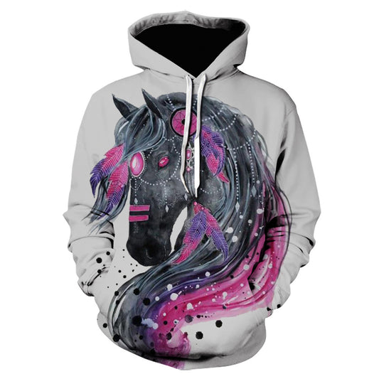 3D Printed Pullover Long-Sleeved Sweatshirt Hoodie