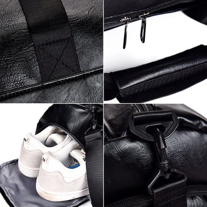 Bolsa de viaje de gran capacidad para entrenamiento deportivo, bolso de mano impermeable de PU, bolsa de gimnasio.
