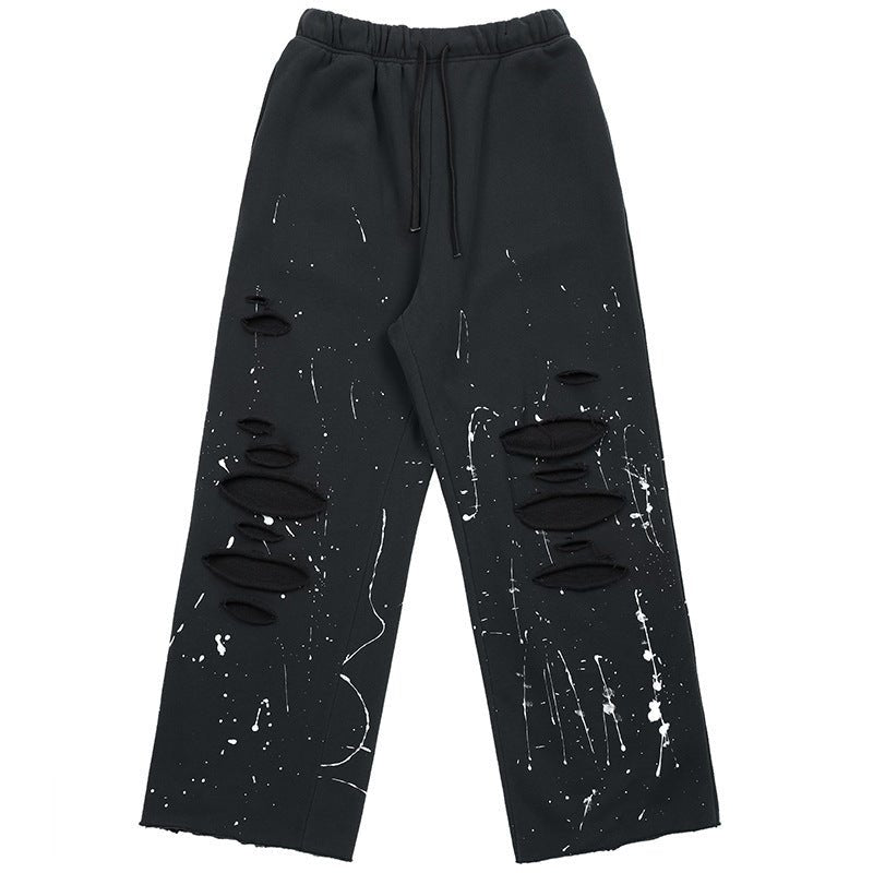 All - match Personality Ripped Simple Pants For Men - BAGMODA