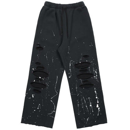 All - match Personality Ripped Simple Pants For Men - BAGMODA